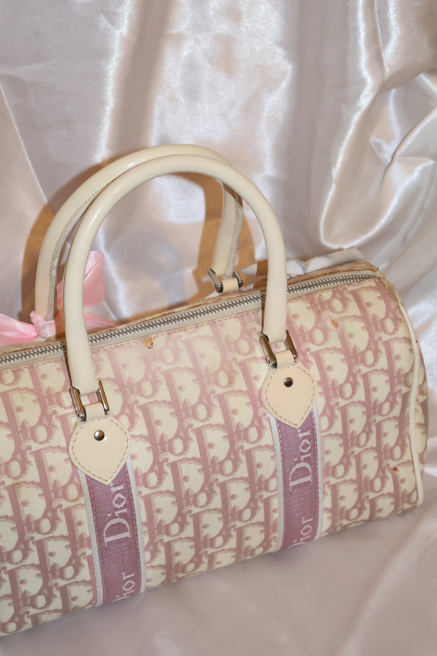 2000s Vintage Dior pink trotter Bag