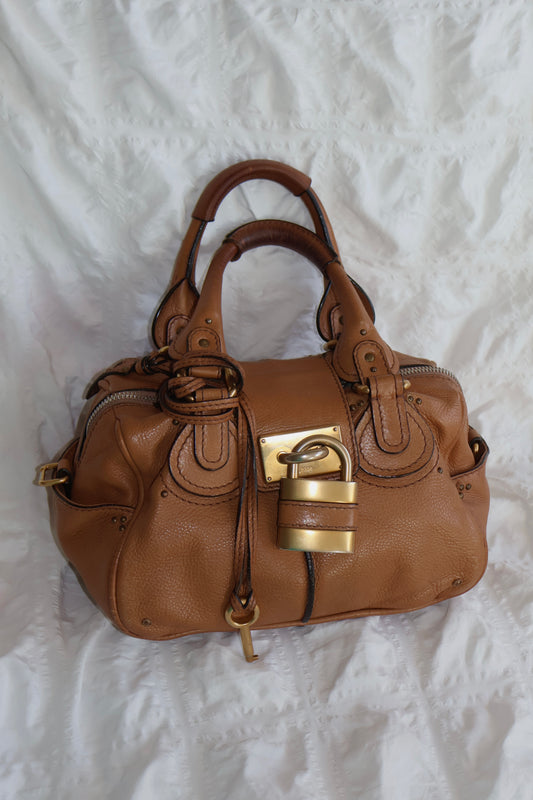 Chloé Brown Leather Paddington Shoulder Bag