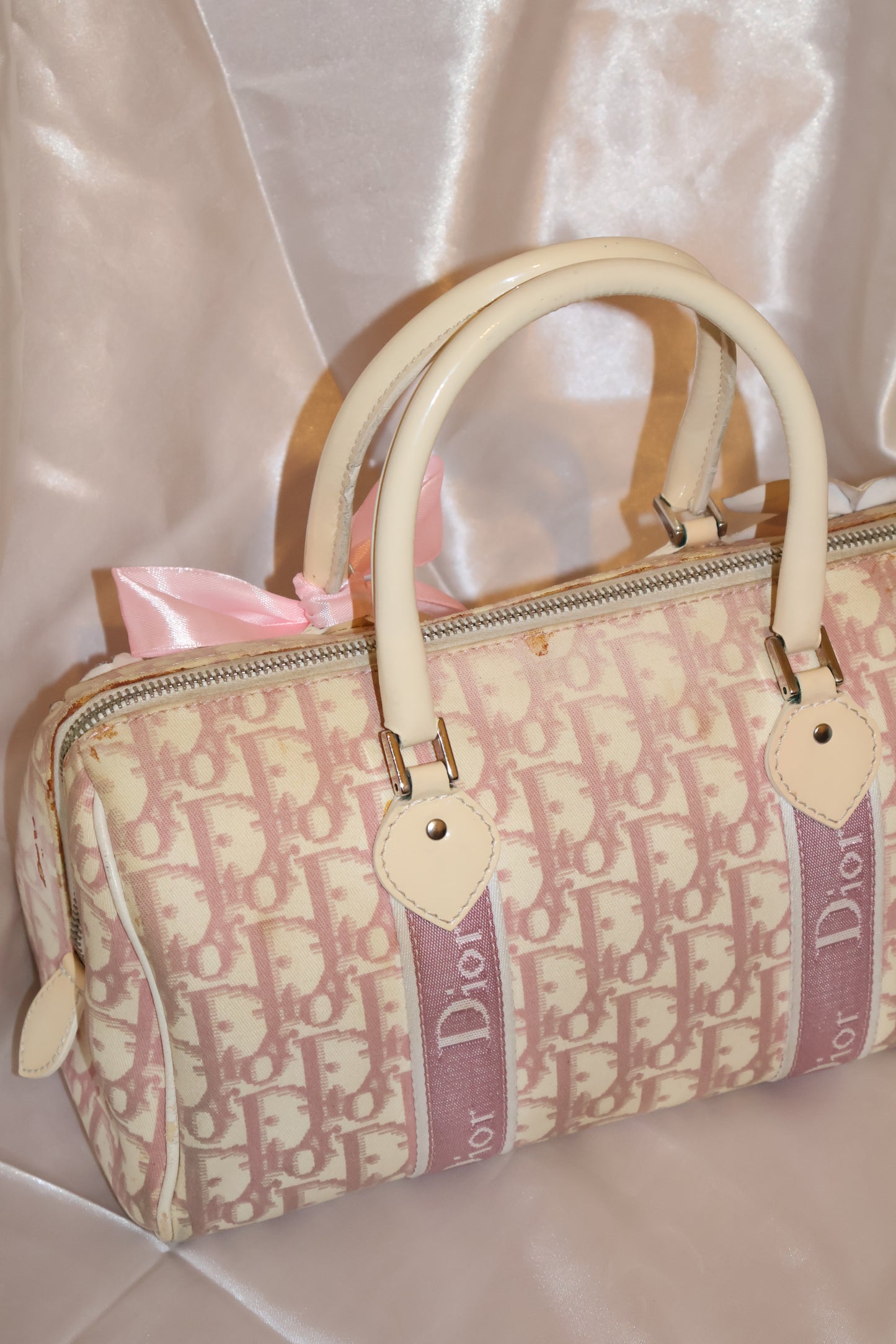 2000s Vintage Dior pink trotter Bag