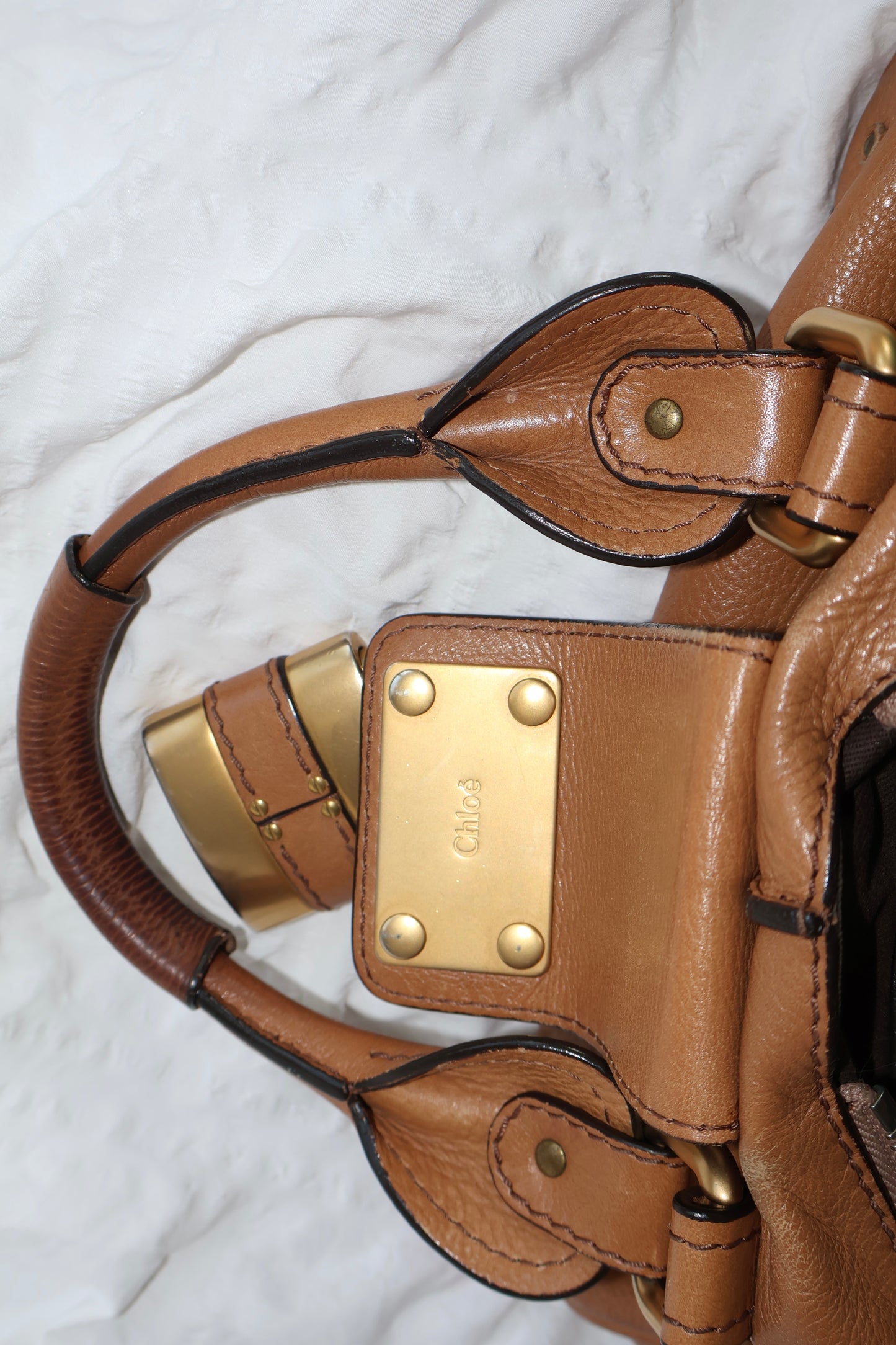 Chloé Brown Leather Paddington Shoulder Bag