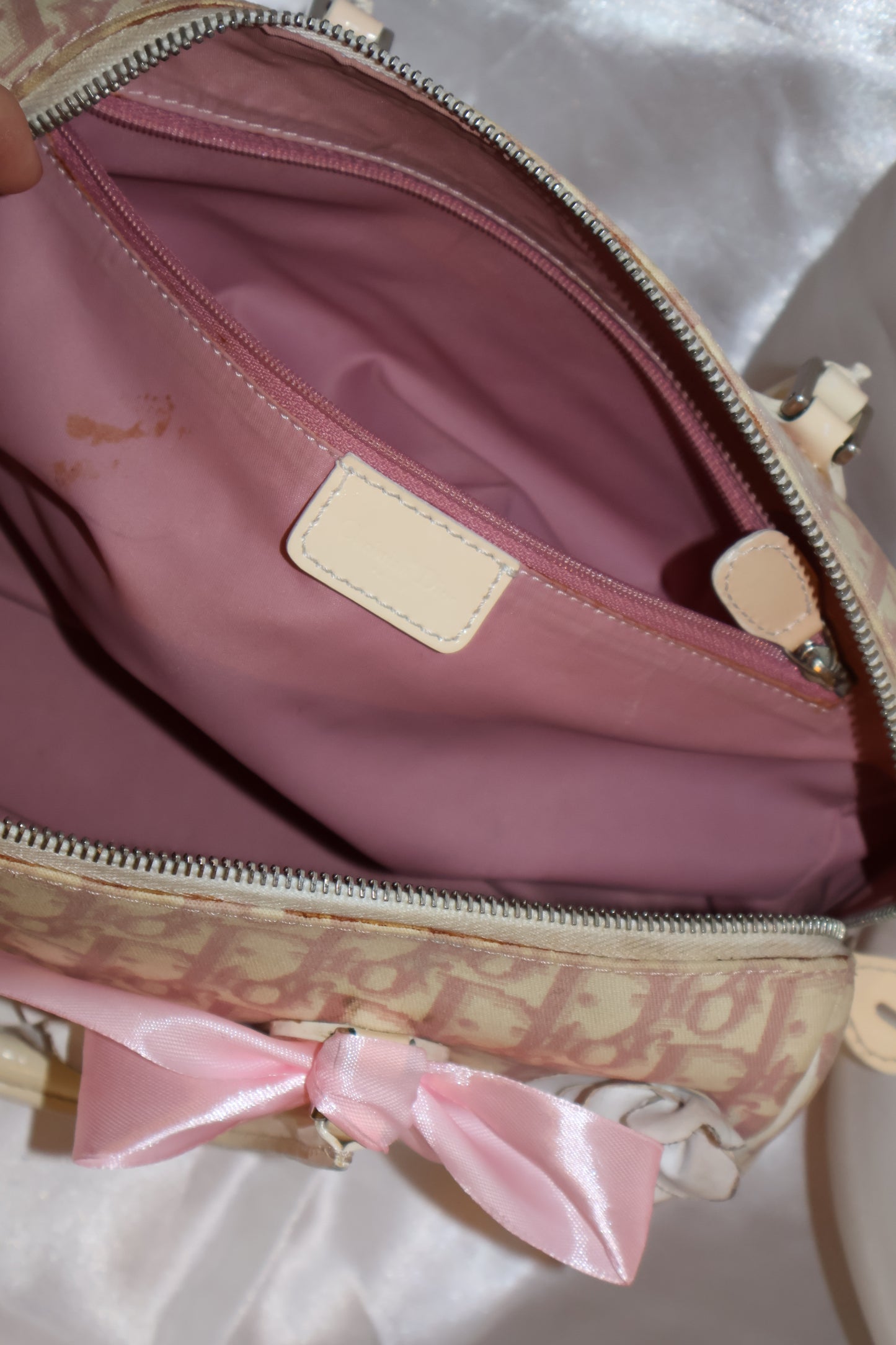 2000s Vintage Dior pink trotter Bag